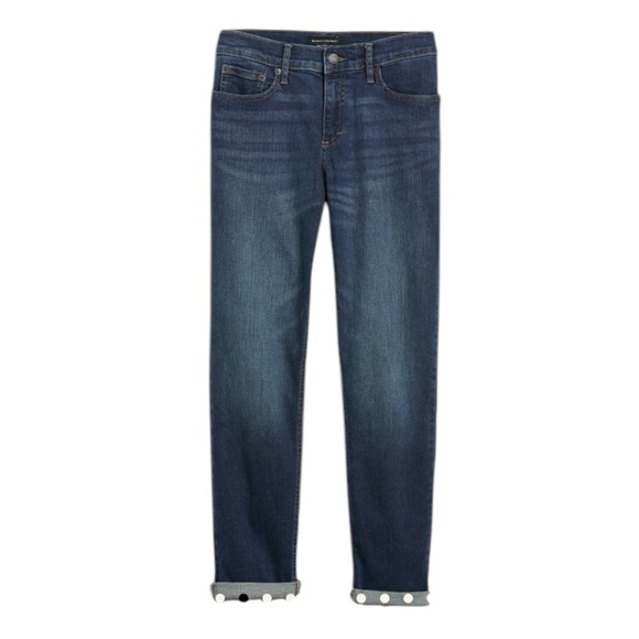 Banana Republic Girlfriend Cuffed Jeans. Blue Size 26 #1091 - Picture 3 of 8